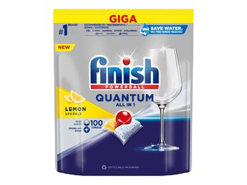 Таблетки для посудомоечной машины Finish Powerball Quantum Лимон (100 шт)