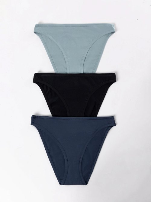 Трусы слипы женские со средней посадкой в наборе, 3 шт, фото 8 из 10