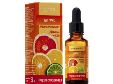 Аромакомпозиция эфирных масел водорастворимая "Цитрус", 30 мл