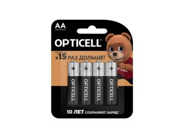 Батарейки OPTICELL Basic AA, 4 шт на акции в магазинах Мила