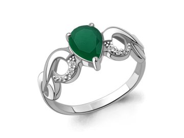 Кольцо декоративное Aquamarine, серебро 925 проба, вставка фианит