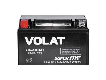 Мотоаккумулятор VOLAT YTX7A-BS 7Ah (MF) L+