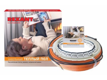 Теплый пол Rexant Standard RND -80-1200 (1200Вт/80м/ S обогрева, м2: 7,5-10,0) (двухжильный)