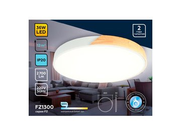Потолочный светодиодный светильник Ambrella light FZ1300 WH/LW