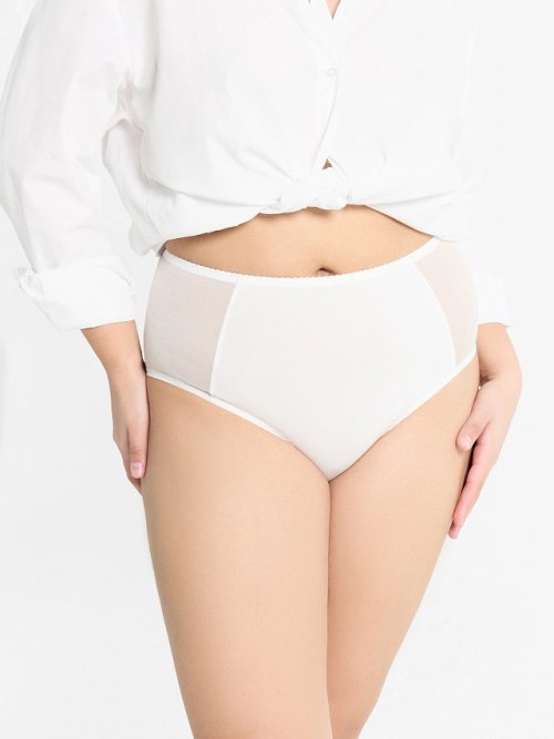 Трусы женские макси в белом цвете, фото 2 из 8