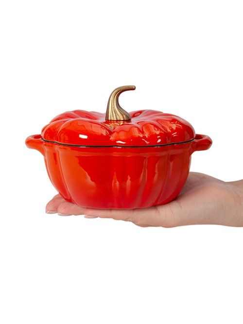 Кокотница чугунная эмалированная Pumpkin 0,5л, фото 13 из 15