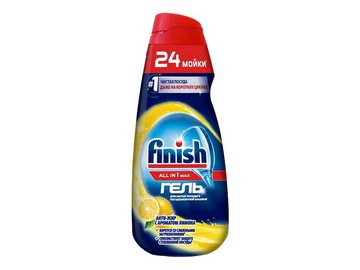 Гель для ПММ FINISH All in 1 Max лимон (600 мл)