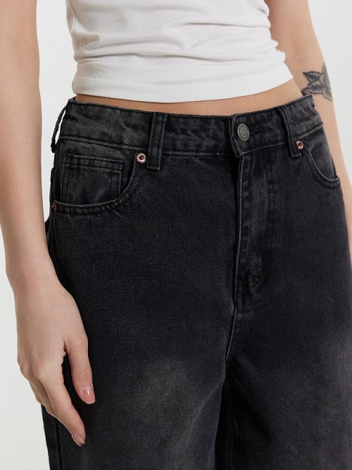 Джинсы женские Wide leg fit серые, фото 6 из 28