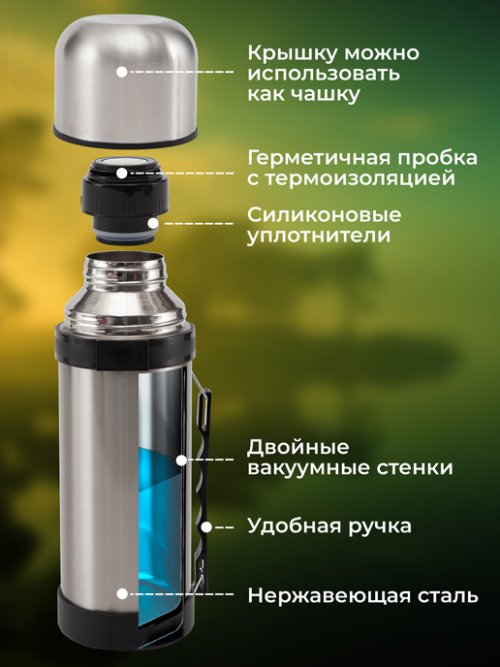 Термос с крышкой Travel-1, фото 3 из 51
