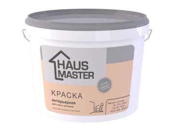 Краска HAUS MASTER интерьерная белая матовая 11л (14 кг)