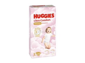 Подгузники для детей HUGGIES Ultra Comfort Giga Girl 5 (12-22 кг), 64 шт