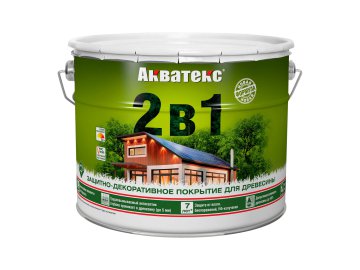 Состав деревозащитный Акватекс 2в1 орех 9л