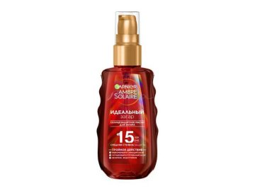Масло солнцезащитное для загара GARNIER Ambre Solaire Идеальный загар SFP 15,  150 мл