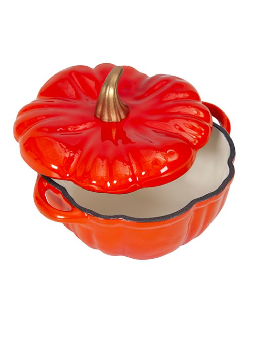 Кокотница чугунная эмалированная Pumpkin 0,5л, фото 9 из 15