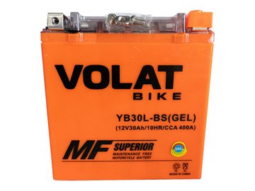 Мотоаккумулятор VOLAT YB30L-BS GEL R+ (30 А/ч)