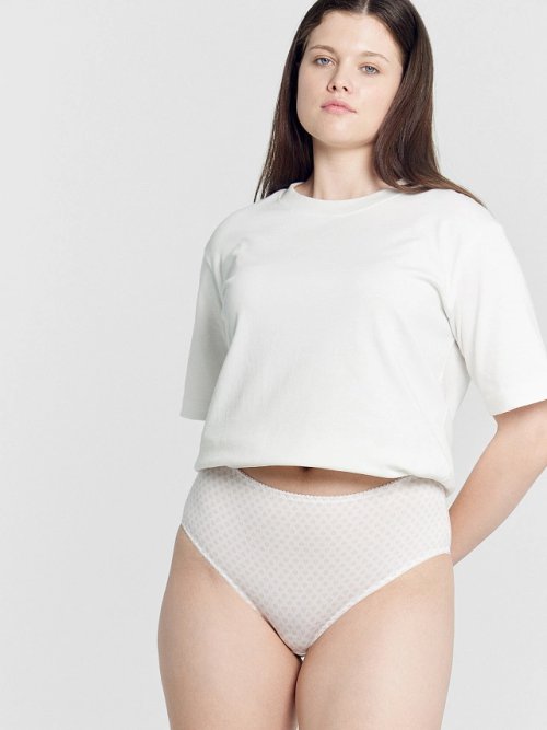 Трусы женские макси белые с мелким узором, фото 1 из 9