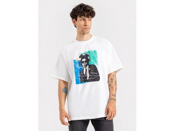 Футболка оверсайз мужская в белом цвете с принтом Марк Формель