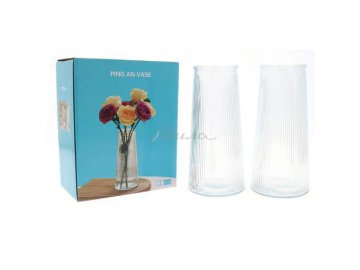 Набор ваз стеклянных, 5.5 х 15.5 см, 2 шт, арт. SLWXL-015