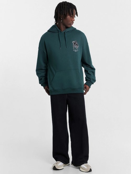 Худи мужское зеленое с принтом "Беловежская пуща", фото 4 из 8