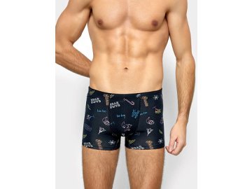 Мужские трусы-боксеры в расцветке "неоны на черном" Марк Формель