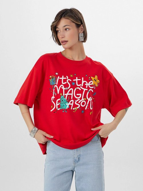 Футболка женская с надписью "It's the magic season", фото 6 из 30