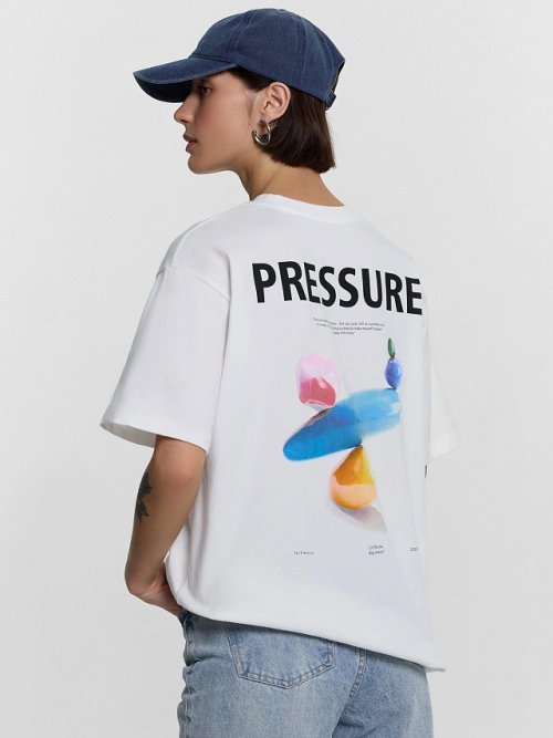 Футболка женская белая с принтом "Pressure", фото 6 из 30