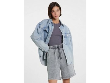 Шорты женские серые с обработкой эйсид