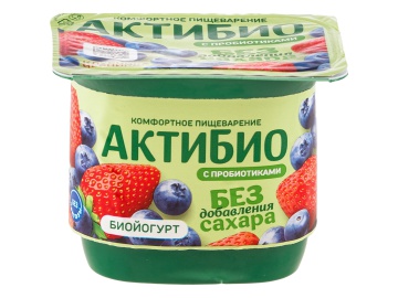 Йогурт"АКТИБИО"(клубник-черника 3%)130г. в Барановичах Евроопт