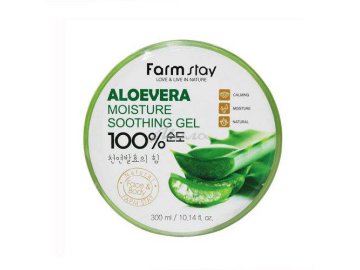 Гель для лица и тела FARMSTAY увлажняющий успокаивающий алоэ вера Moisture Soothing Gel Aloe, 300 мл Мила