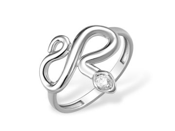 Кольцо декоративное Efremov, серебро 925 проба, вставка фианит