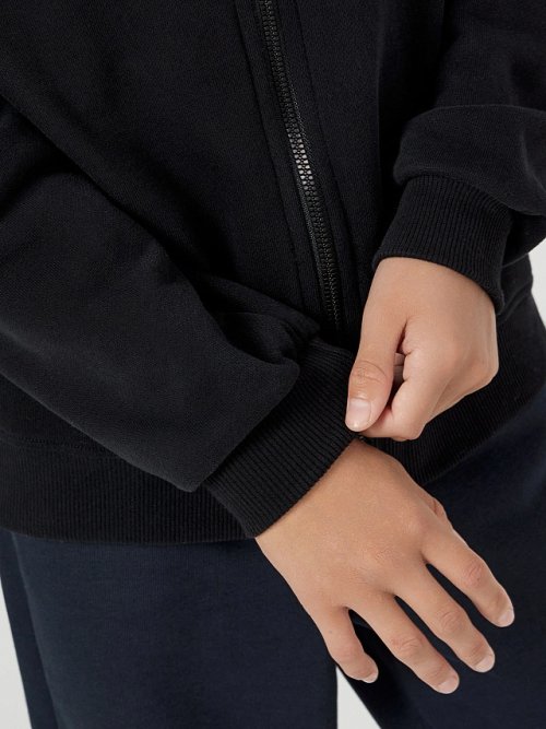 Толстовка для мальчиков черная с принтом "never give up", фото 6 из 9