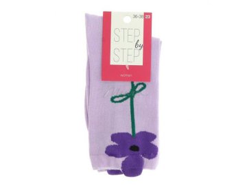 Носки женские STEP by STEP Цветы, цвет Сиреневый, р. 23, арт. НЖ 9028-40