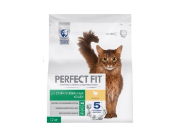 Корм д/стерил котов и кошек сухой Perfect Fit Курица 1200 г