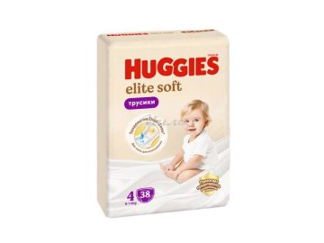 Подгузники-трусики детские одноразовые HUGGIES Elite Soft 4 (9-14 кг), 38 шт