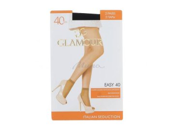 Носки женские GLAMOUR Easy 40 nero, 2 пары