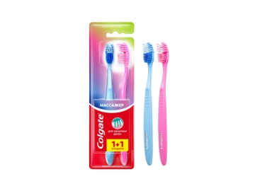Зубная щетка COLGATE Massager 1+1