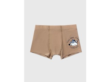 Трусы для мальчиков боксеры бежевые с печатью Марк Формель