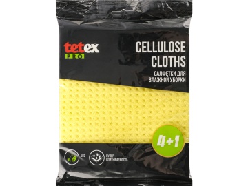 Салфетка"TETEX PRO"(влаж.убор.целлюл)5шт