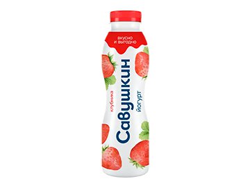 Йогурт Савушкин Легкий клубника 1% 0,9 л