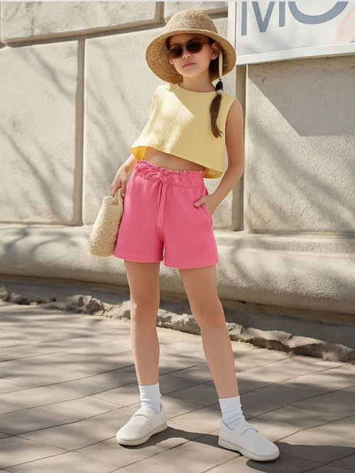 Шорты для девочек розовые, фото 1 из 6