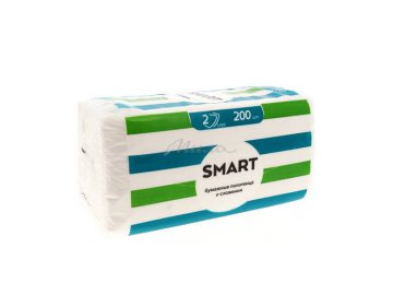 Полотенца бумажные V-сложения SMART двухслойные, 200 л