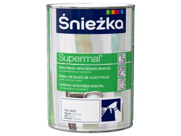 Эмаль Sniezka Супермал RAL 9003 белая 0,8л