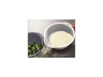 Миска-дуршлаг berossi ик62601000 (снежно-белый) Электросила
