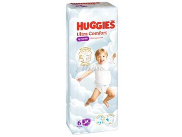 Подгузники-трусики детские одноразовые HUGGIES Ultra Comfort Boy 6 (15-25 кг), 38 шт