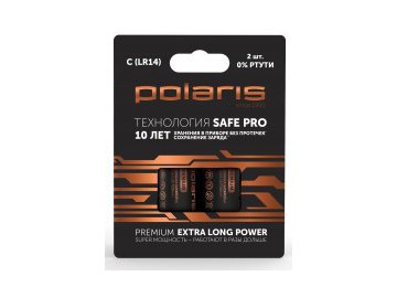 Батарейки polaris pb lr14 (c) 2 шт premium Электросила