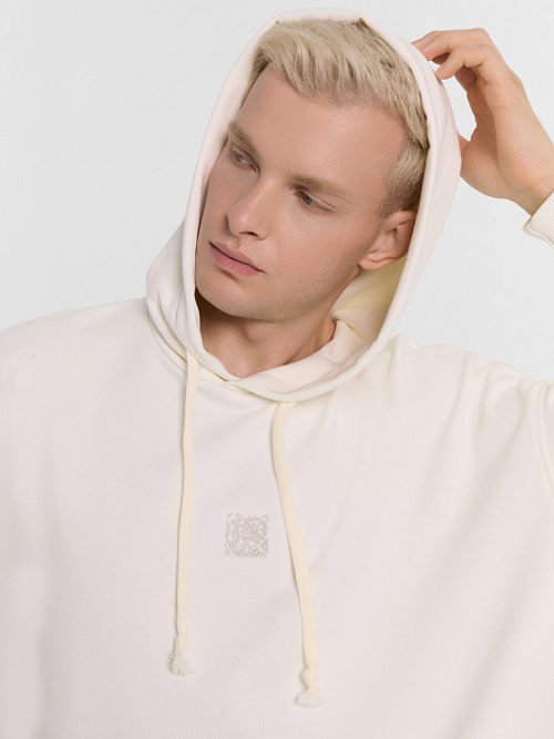 Худи мужское в светло-молочном цвете, фото 5 из 6