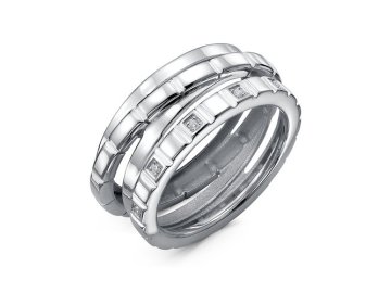 Кольцо декоративное DELTA, серебро 925 проба, вставка фианит