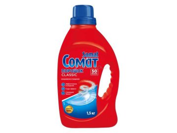 Средство д/мытья посуды СОМАТ Порошок Классик 1.5кг в посудомоечных машинах Мила