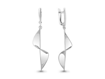 Серьги длинные Aquamarine, серебро 925 проба