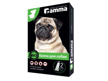 БИОкапли Gamma для собак от внешних паразитов 2 пипетки по 1мл